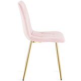 Libra stolica - svijetlo ružičasti baršun / zlatne noge x 1 | shoptok.hr