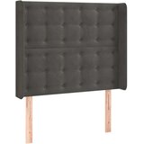  Vzglavje z ušesi temno sivo 83x16x118/128 cm žamet, (20792937) | Shoptok.si