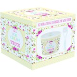Easy Life Ditsy Rumena porcelanasta posodica in žlička za sladoled | Shoptok.si