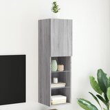 vidaXL TV omarica z LED lučmi siva sonoma 30,5x30x102 cm Cene