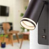  Zidno spot svetlo sa USB punjačem 1xGU10/35W/230V crno | Eponuda.com