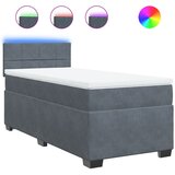  The Living Store Box spring postelja z vzmetnico temno siva 100x200 cm žamet - Box Spring Postelja, (21491926) | Shoptok.si