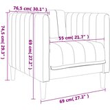  Fotelja od tkanine crna | Shoptok.si