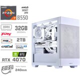 MEGA Računalnik MT S7X R7-5700X/RTX4070/32GB/1TB-4.0/750W/Brez OS/bela RGB, (21218382) Cene