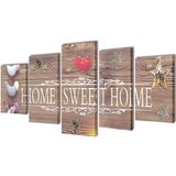  Zidne slike na platnu - Home sweet home 100 x 50 cm Cijene