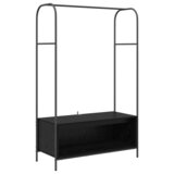  Stalak za odjeću s policama Crni hrast 100x44x160 cm | shoptok.hr
