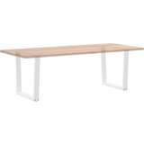  Noge jedilne mize V-oblika 2 kosa Bela 80x(72-73,3) cm Jeklo, (21828634) | Shoptok.si