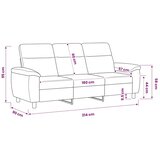 SOFA Ljubičasta 214 x 90 x 95 cm Tkanina - Ljubičasta 180 cm | shoptok.hr