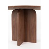 White Label Okrogla jedilna miza v orehovem dekorju ø 120 cm Laurent – | Shoptok.si