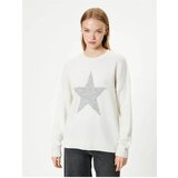 Koton Star Patterned Sweater Long Sleeve Crew Neck Soft Texture | ePonuda.com