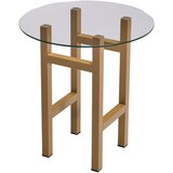 Hübsch Okrogla stranska mizica s stekleno mizno ploščo ø 40 cm Elevate – | Shoptok.si