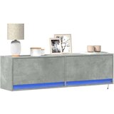 vidaXL Zidni TV ormarić s LED svjetlima boja betona 140x31x38 cm | shoptok.hr