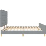  Krevet u svijetlosivoj boji 200x200 cm Tkanina | shoptok.hr