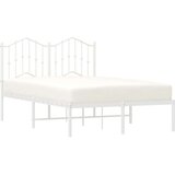 vidaXL Metalni okvir za krevet s uzglavljem bijeli 120x200 cm | shoptok.hr