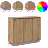  LED komoda Umjetnički hrast 90 x 32 x 75 cm Konstruirano drvo | shoptok.hr