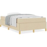  Krevet s opruga kutije Krema i bijela 120 x 200 cm tkanina | shoptok.hr