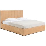 Bonami Selection Gorčično rumena oblazinjena zakonska postelja s prostorom za shranjevanje z letvenim dnom 180x200 cm Thessa Bold Line – | Shoptok.si