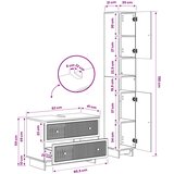  Set kupaonskih ormara od 2 dijela EDE Siva Sonoma | shoptok.hr