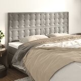  Uzglavlje svijetlosivo 180x5x118/128 cm baršunasto | shoptok.hr