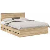  Krevetna konstrukcija s ladicama Sonoma hrast 150 x 200 cm | shoptok.hr