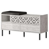 Hanah home heaton shoe bench - ancient white white shoe cabinet | ePonuda.com