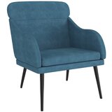  The Living Store Fotelj moder 63x76x80 cm žamet - Naslanjač, (21493671) | Shoptok.si