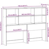 vidaXL Uzglavlje sa spremištem 150 cm od masive borovine | shoptok.hr