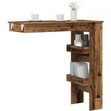 vidaXL Stenska barska miza Stari les 102x45x103,5 cm Inženirski les | Shoptok.si