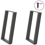  Noge za blagovaonski stol U-oblik 2 kom antracit 60 x (72-73) cm čelik | shoptok.hr