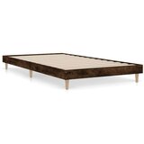  Posteljni okvir dimljeni hrast 100x200 cm inženirski les | Shoptok.si