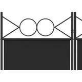 Sobna pregrada s 5 panela crna 200x220 cm od tkanine | shoptok.hr