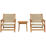  Vrtne stolice s stolom 3 kom Bež Masivno drvo Acacia | shoptok.hr