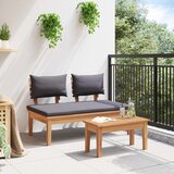 Vrtna klupa i set stolica 2 pcs Siva i smeđa | Eponuda.com