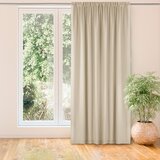  Curtain CARMENA color creamy style classic dragon tape transparent 7.5 cm with fringe 3 cm braid 150x270 HOMEDE | shoptok.hr