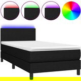 The Living Store Box spring postelja z vzmetnico LED črna 90x200 cm blago - Box Spring Postelja, (21520825) | Shoptok.si