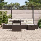  Set vrtnih sofa s jastučićima smeđi poli ratan | shoptok.hr