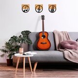 Wallity Set zidne dekoracije Just Music - 334, 25x3x27 cm, 3 komada, Crna Cene