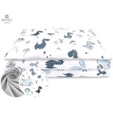 MimiNu Posteljina 2 elem. Dino plava (za krevetić 120x60 cm) | shoptok.hr