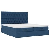 vidaXL Otomanski okvir kreveta s madracima plavi 180x200cm od tkanine | shoptok.hr