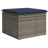 vidaXL Zunanja stolica s blazino Siva 55x55x37 cm Poli ratan | Shoptok.si