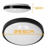  plafonsko svetlo 2xE27/40W/230V prečnik 29,5 cm crno | Eponuda.com