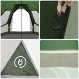  Teepee šator s krovom s pohranom Zelena 720 x 465 x 295 cm | shoptok.hr
