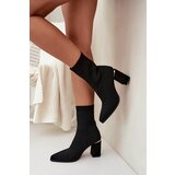 Boto Fabric Slip-On Women's Ankle Boots Black Virelle | Shoptok.si