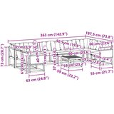  Set vanjskih sofa 11 kom. Prirodna i Svjetlosiva | shoptok.hr