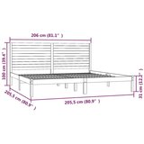  Za krevet od masivne borovine bijeli 200 x 200 cm | shoptok.hr