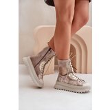 Maciejka Leather Suede Ankle Boots On A Platform Insulated Cijene