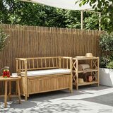  Klupa za vrtno skladištenje Prirodna 110 x 47 x 80 cm Bambus | shoptok.hr