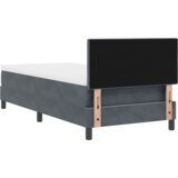  Krevet sa madracem tamno sivi 80x200 cm baršun | shoptok.hr