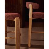 Kave Home Barsko stol iz masivnega jesena v barvi terakote/v temni naravni barvi (višina sedeža 75 cm) Granite – | Shoptok.si