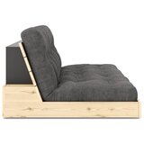 Karup Design Crna/antracitno siva sklopiva sofa od samta 196 cm Base – | shoptok.hr